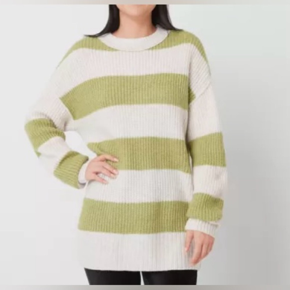Arizona Jean Conpany Striped Oversized Sweater